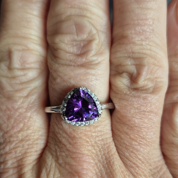 STERLING SWAROVSKI AMETHYST - Picture 2 of 6